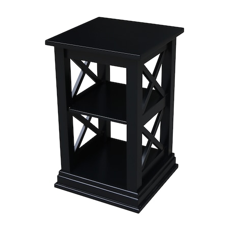 International Concepts Hampton Accent Table with Shelves, Black OT46-70A